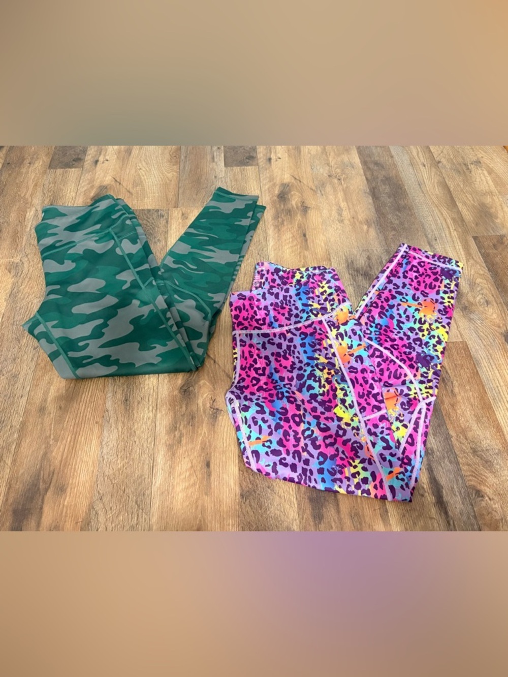 🔥 Feed Me Fight Me Legging Bundle (2 Pair)  | Camo + Neon Leopard |